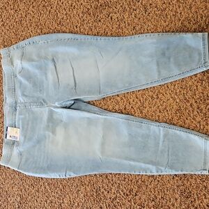 Terra & Sky Jeggings High Rise Skinny Denim Pants 4X 28W-30W light Blue Plus